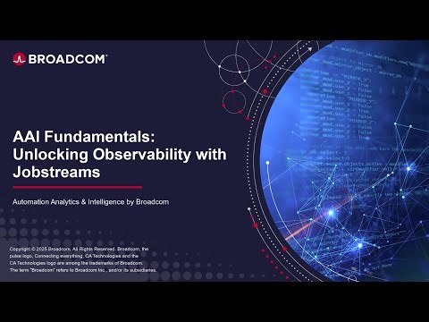 AAI Fundamentals: Unlocking Proactive Observability with Jobstreams