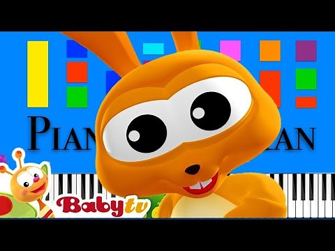 Rabbit Jack - BabyTV Slow EASY Medium 4K Piano Tutorial