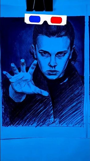 Eleven vs Vecna 3D Glasses Transformation Art | Stranger Things 5