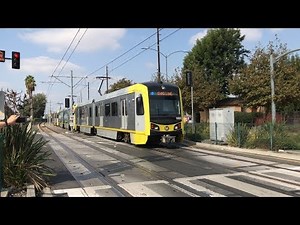 LA Metro Rail Kinki Sharyo P3010 LRV Trains on The Expo Line (10/14/19)