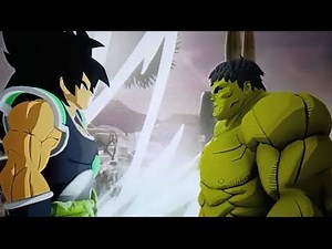 Broly the legendary super Saiyan vs Hulk the destroyer #fighting #dbz