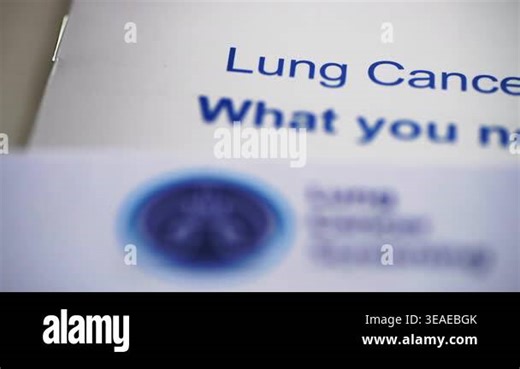 A macro close up of a letter and information for lung cancer screening Stock Video Footage - Alamy