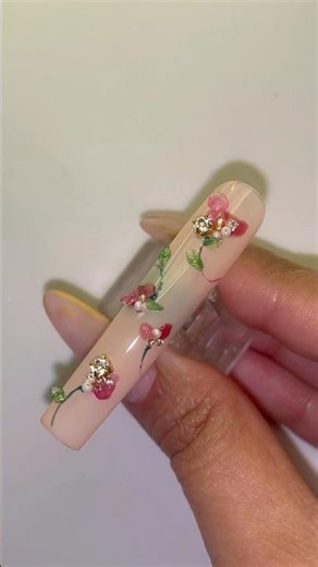 pink🎀 & green🌱 #nails #new #shorts