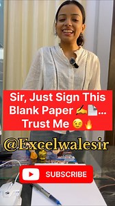 1M views · 40K reactions | Sir, Just Sign This Blank Paper ✍️… Trust Me  #exceltraining | Excel Wale Sir | Facebook