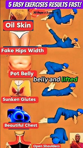 Flat Belly & Round Glutes in 30 Days? Try These 5 Easy Exercises! 🔥 #Shorts