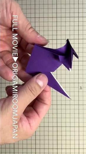 ハロウィン 折り紙 1枚で折れる！立体ネコ🎃🐾 3D Origami Halloween Cat / ساخت گربه هالووین