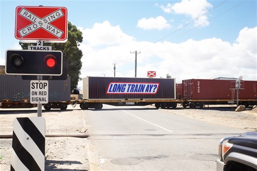 SNICKERS transforms a WA freight train into a moving billboard on rails via T&P Australia