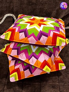 1.4M views · 16K reactions | How to Make Patchwork Pillow cover Tutorial #pillow #handmade | Artefact | Facebook