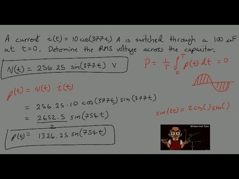 Calculate the Instantaneous and Average Power in a Capacitor || Theoretical and LTspice