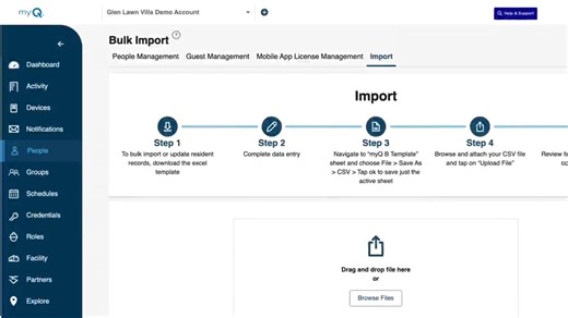2K views |  Streamline Your Workflow with myQ Community!  Our new Onboarding Services for #Integrators takes care of all the details, like uploading resident databases to myQ Community. Focus on your next job while we handle the details with resident data! ⏰ Contact us for more info: https://www.myq.com/commercial/partners/security-integrator #myQconnected #security #propertymanagement #concierge #customerservice | LiftMaster | Facebook