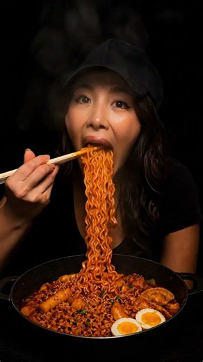 Spicy Ramen ASMR 🍜🔥 One Bite Satisfaction (No Talking • Pure Sounds) #shorts