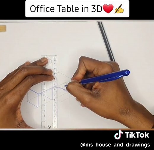 Learn How to Draw an Office Table in 3D - Quick Tutorial