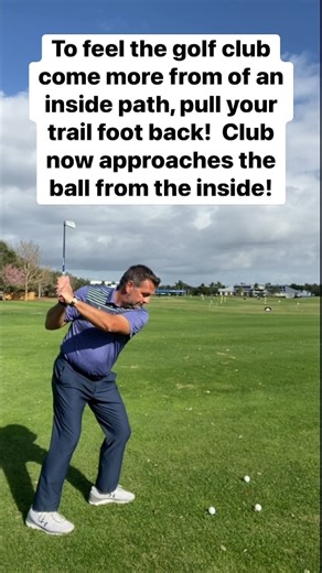 Still fighting that slice? 😫 Here’s the #1 drill to finally stop coming over the top and start hitting from the inside. 🎯 👉 At setup, pull your trail foot back slightly behind your lead foot. This forces your body to swing from the inside, shallow the club, and create that beautiful draw path. 💪💥 Do this a few times and you’ll instantly feel the club shallowing out — no more weak slices, just powerful inside contact! ⚡️ Drop a “✅” if you’re trying this drill today, and tag a friend who need