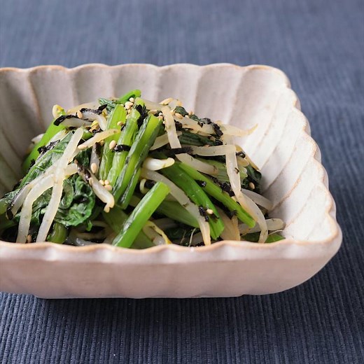 小松菜ともやしの磯和え 作り方・レシピ | クラシル