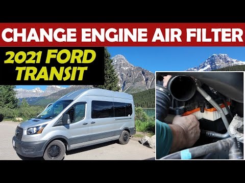 How To Change Air Filter on 2021 Ford Transit 🚐 | T250 3.5L EcoBoost 🔧