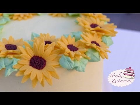 Sonnenblume aus Fondant | Tutorial von Nicoles Zuckerwerk | How to make Sunflowers