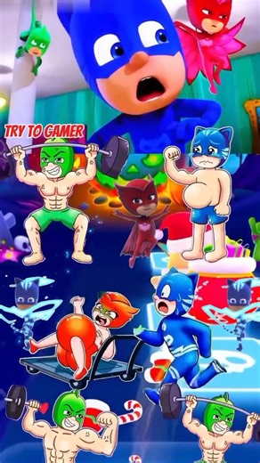 PJ Masks - Scary CatBoy 🆚 Gekko 🆚 Owlette x Coffin Dance Song | Tiles Hop EDM Rush। #shorts