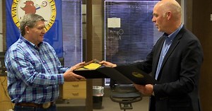 Flag that flew at Montana capitol presented to Little Shell Tribe