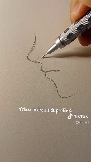 how to draw side profile #draw #sketch #artist #traditionalart