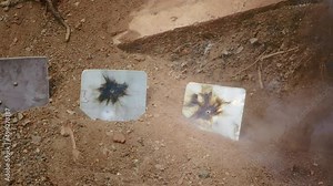 shot at factory and homemade armor plates. strength testing. armor plates made in a blacksmith shop to protect Ukrainian soldiers. conflict between ukraine and russia