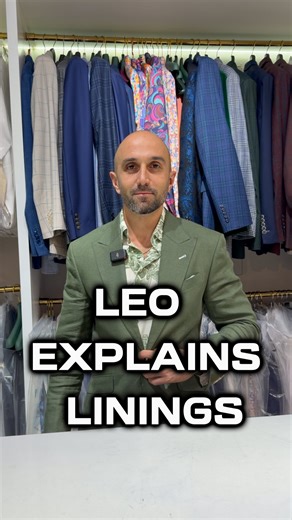 Custom Made Reality Tailoring on Instagram: "When it comes to jackets, linings are crucial. Here Leo explains the distinct qualities of each type of jacket lining, So you can choose which one is right for you 🤝💚 #dubai #mensfashion #dubaifashion #mensstyle #bespoke #custommade #suit #shirt #jacket #pants #trousers #tailormade"