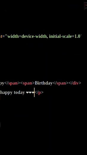 birthday wishes using html,css and js