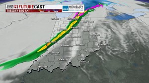 Cloudy Monday, rain/snow mix Tuesday