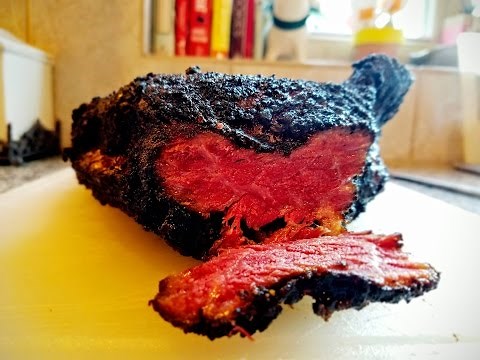 Smoked Pastrami on the Big Green Egg (curing-to-smoking instructions)