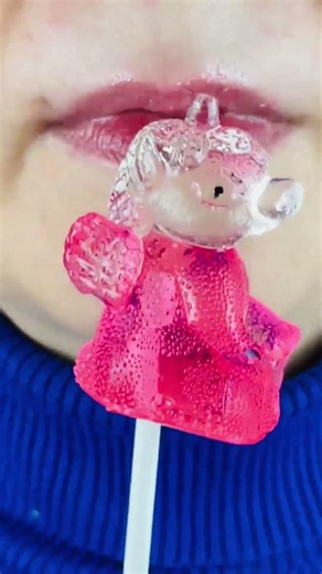 asmr UNICORN LOLLIPOP eating sounds mukbang food