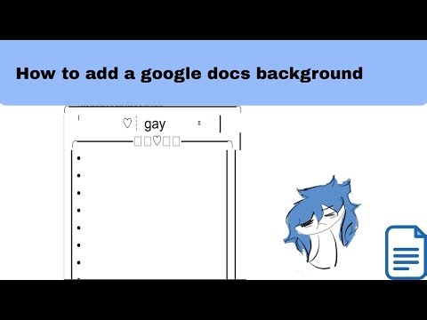 How to add a google docs background