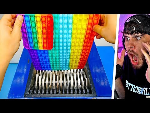 Jumbo POP IT vs SCHREDDER! (ASMR Experiment)