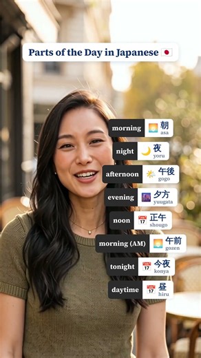 Sing it with me — Parts of the Day in Japanese 🇯🇵 #shorts
