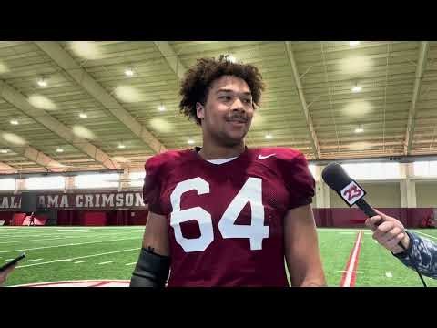 Alabama Football OL Michael Carroll Post-Practice Interview | Spring 2026
