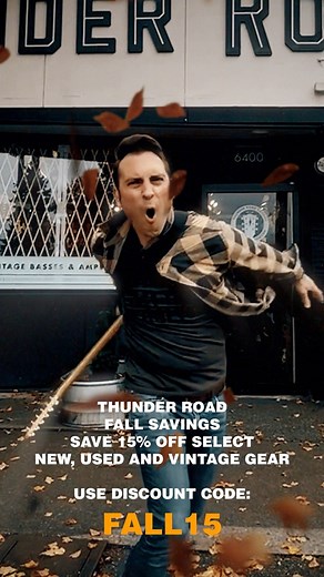 Fall savings have arrived here at Thunder Road! Save 15% off SELECT guitars, amps and pedals NOW in store or online at www.thunderroadguitars.com. Use discount code FALL15 to save | Thunder Road Guitars