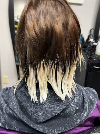 Magenta Ends Hair Color Transformation