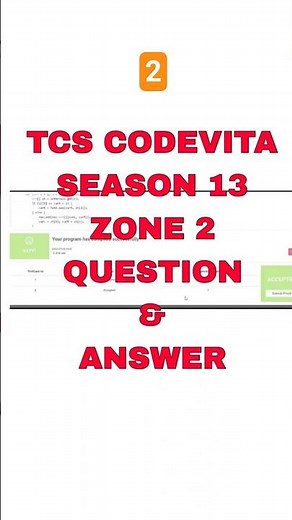 TCS codevita season 13 ZONE 2 QUESTION 2 and answers