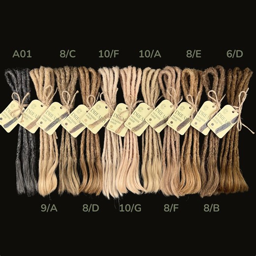 DE Mixed Color Human Hair Dreadlock Extensions: Crochet Dreads, 10 Pcs - Etsy
