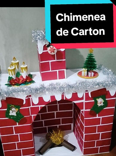 Cómo hacer una Chimenea de Cartón | Ideas de Manualidades Navideñas
