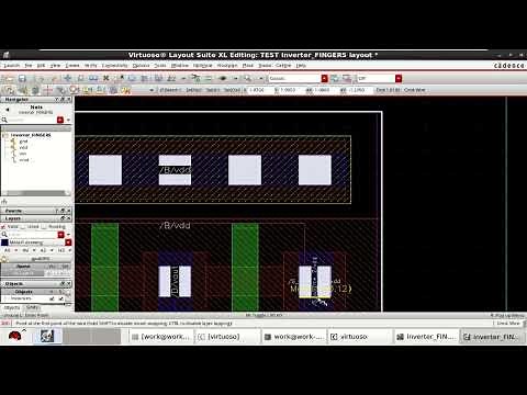 CMOS Inverter Layout Using FINGERS.