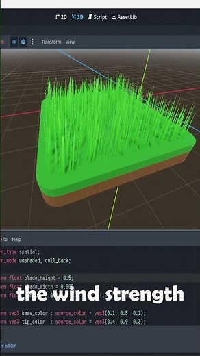 Stylized Grass Shader in Godot #tutorial #gamedev #godot