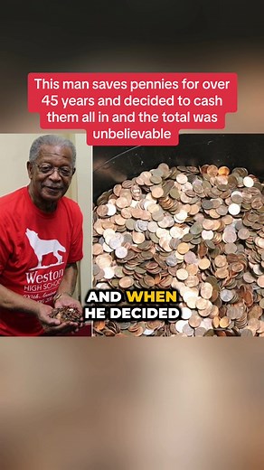 Man saves pennies for over 45 years and when he cashed them all in the total was unbelievable #truestory #learnontiktok #pennies
