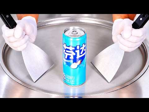 ASMR | Ice Cream Rolls - Fanta Jasmine Peach Flavor