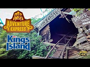 2024 Adventure Express Roller Coaster On Ride Front Seat 4K POV Kings Island