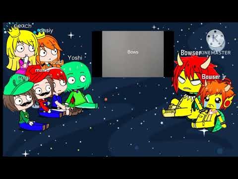 Mario characters react to neno knight among us plush