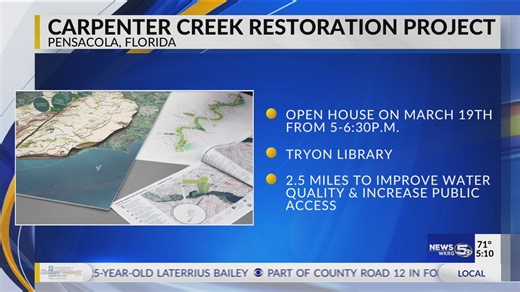 Pensacola's Carpenter Creek to undergo clean-up drive