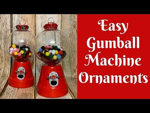Christmas Crafts: Easy Gumball Machine Ornaments