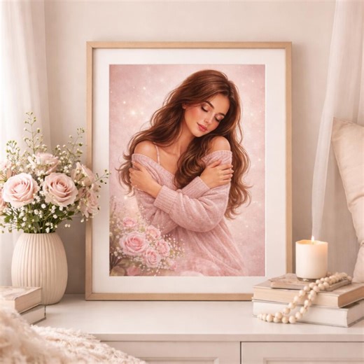 Love Yourself First Wall Art Printable | Feminine Self Love Art | Pink Affirmation Wall Decor | Soft Romantic Home Art - Etsy