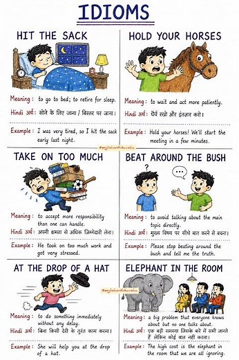 Daily Use English Idioms You Must Know||Idioms with example