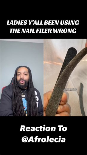 Ladies y’all been using the nail filer wrong 🤯Reaction to @afrolecia #lifehacks | Lifesbook_ceo