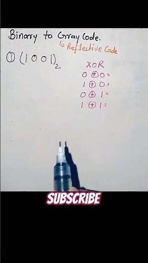binary to gray code conversion #binary #mca #computerscience #shorts